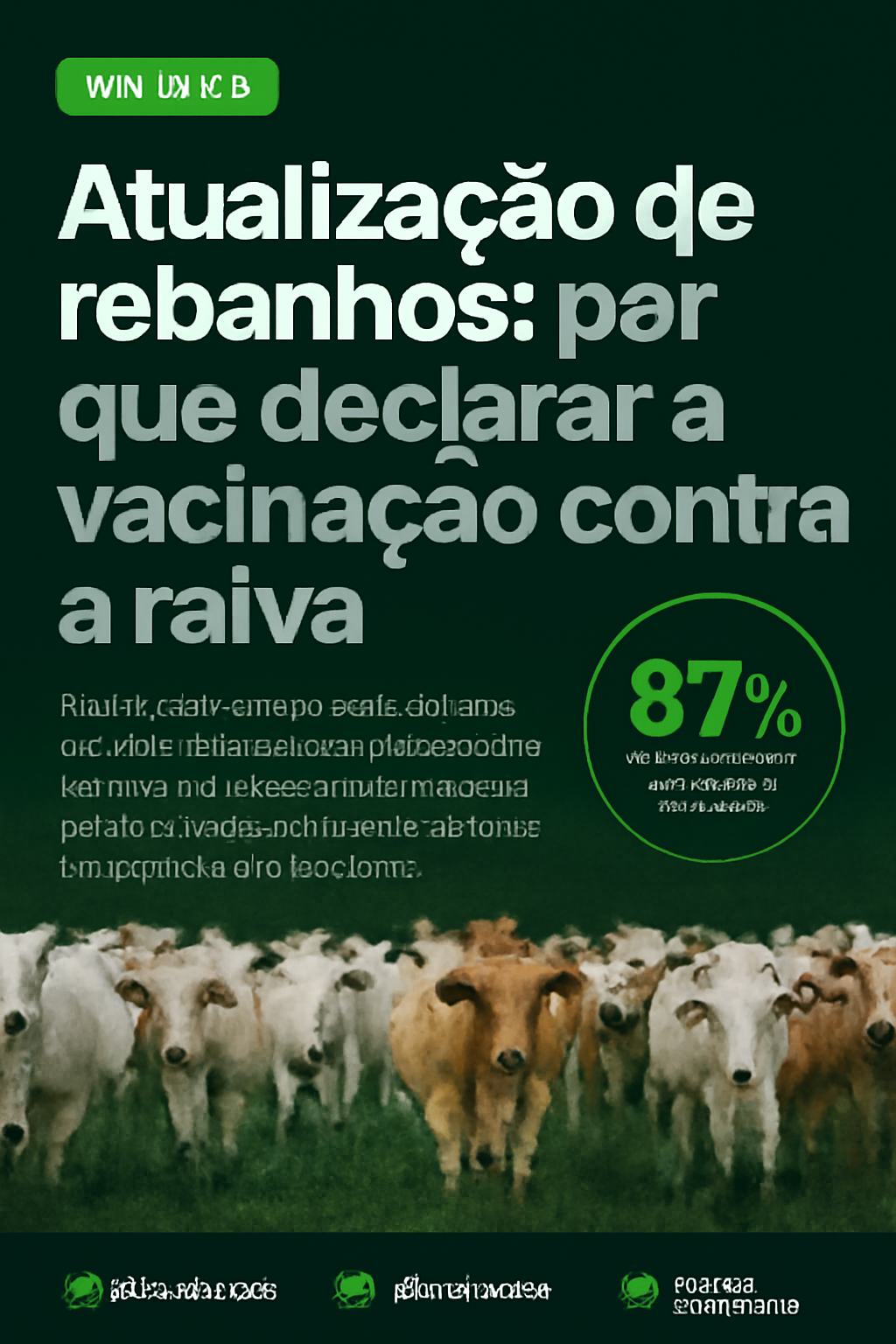 Atualização de rebanhos: por que declarar a vacinação contra a raiva