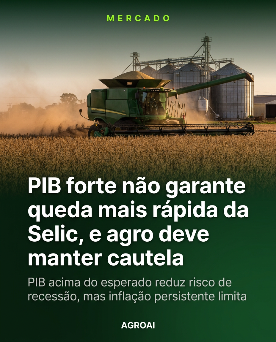 PIB forte não garante queda mais rápida da Selic, e agro deve manter cautela