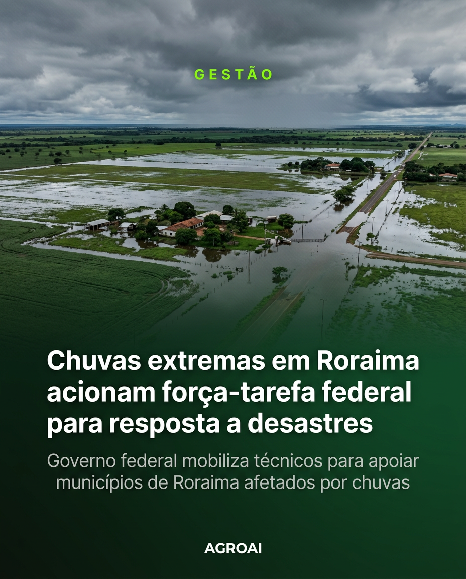Chuvas extremas em Roraima acionam força-tarefa federal para resposta a desastres