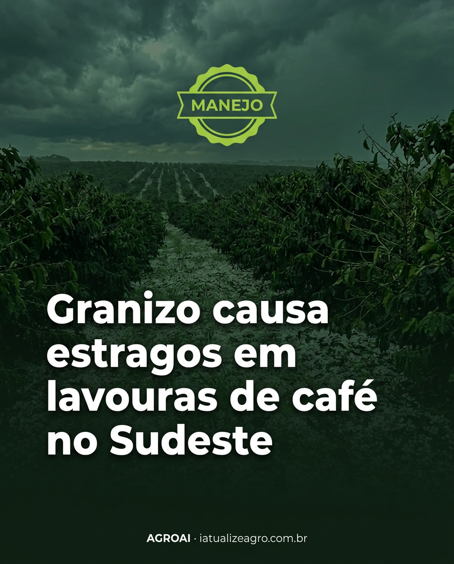 Granizo causa estragos em lavouras de café no Sudeste