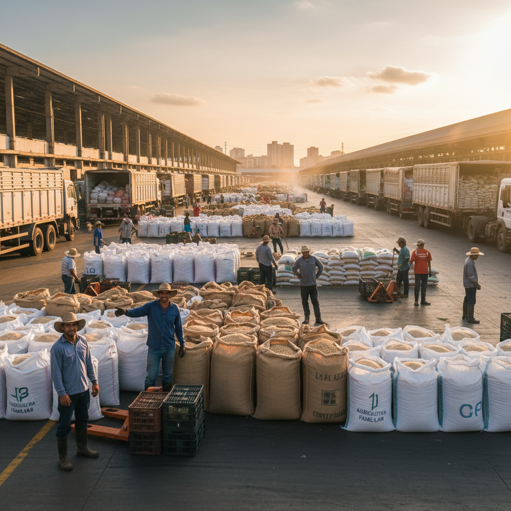 Ceagesp recebe 49 toneladas de arroz e feijão da agricultura familiar