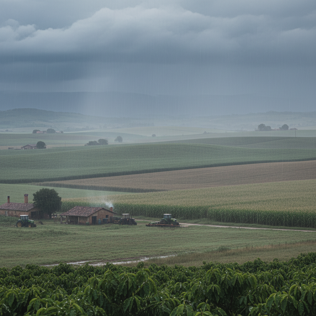 Frente fria derruba temperaturas e espalha chuvas pelo país