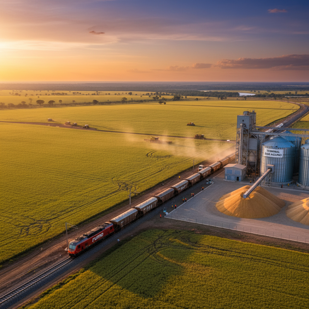 Rumo entrega 1ª fase da Ferrovia Estadual de Mato Grosso e terminal em Dom Aquino