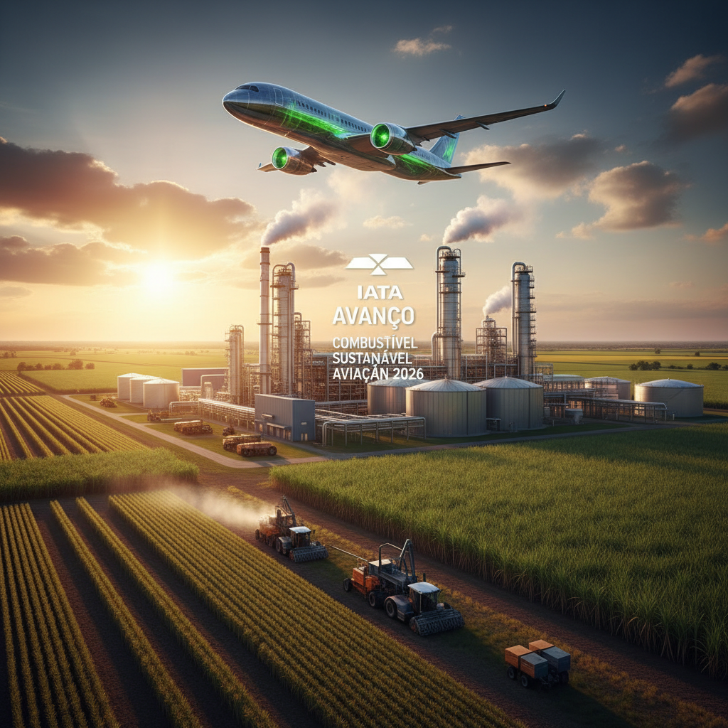 Iata prevê avanço do combustível sustentável na aviação até 2026