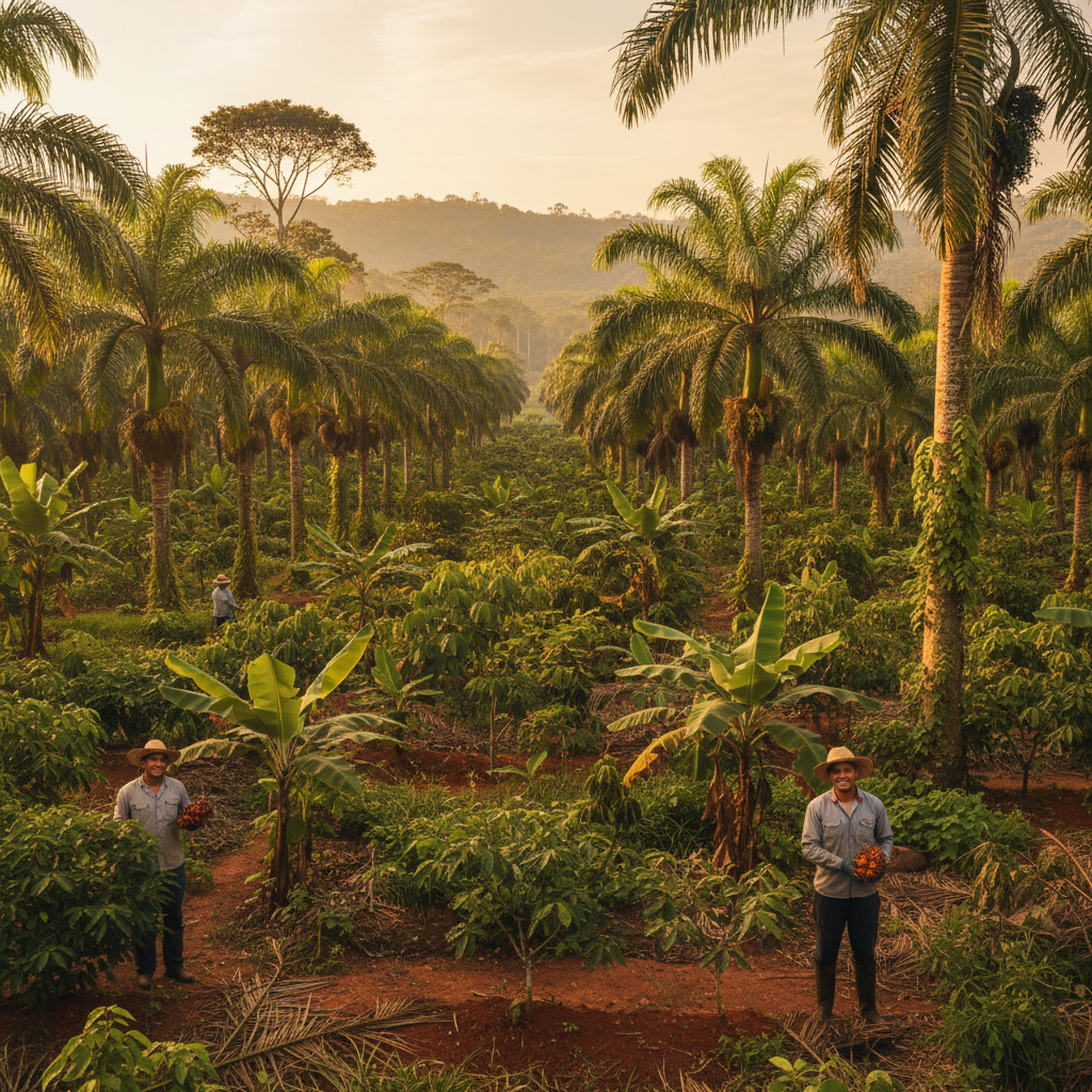 Sistema agroflorestal eleva produção de dendê em 38% no Pará