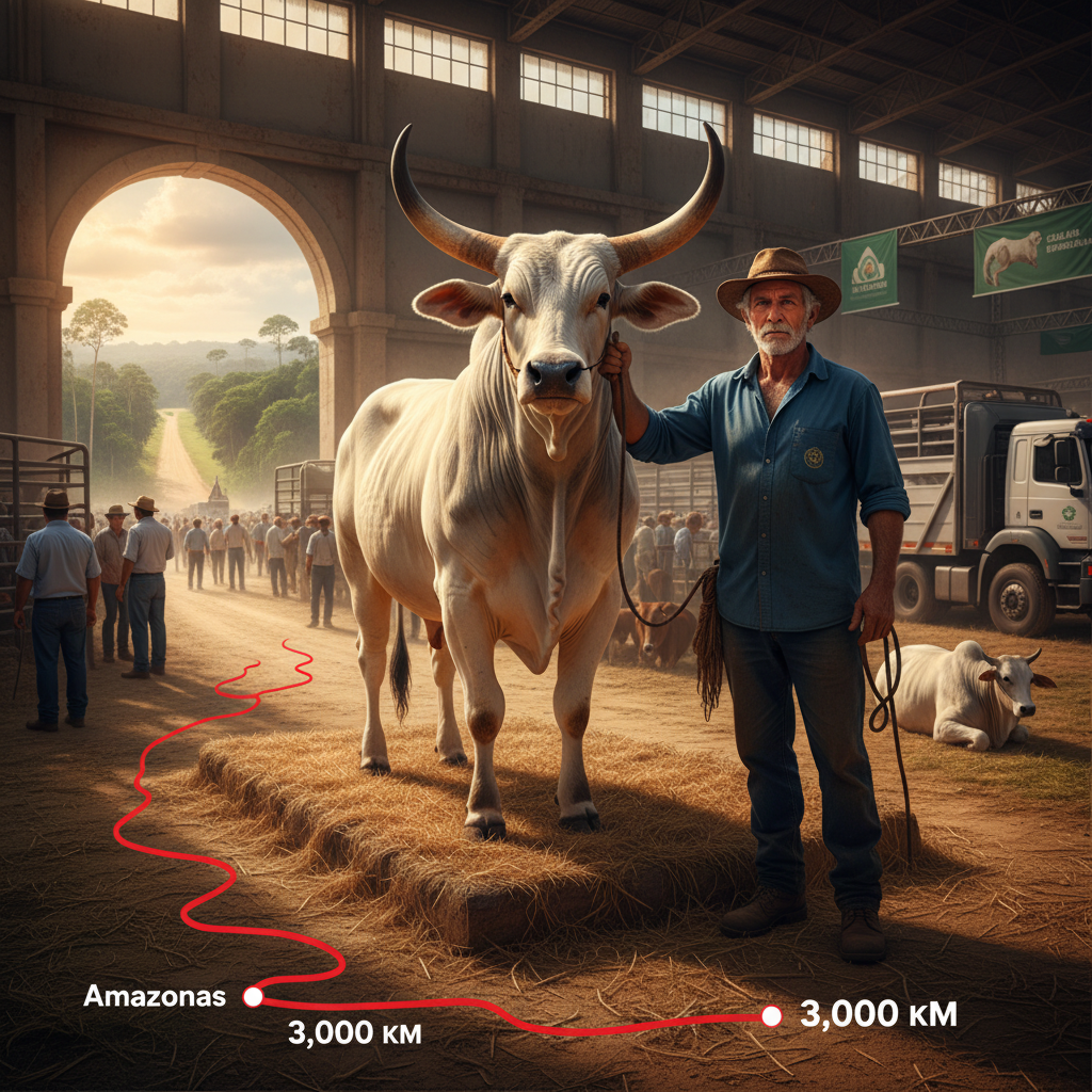 Criador do Amazonas viaja 3 mil km para expor zebu na ExpoZebu