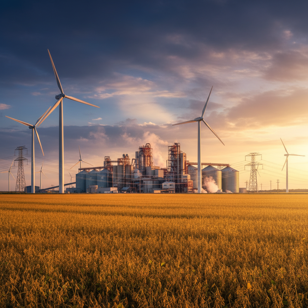 ADM amplia uso de energia eólica no esmagamento de soja