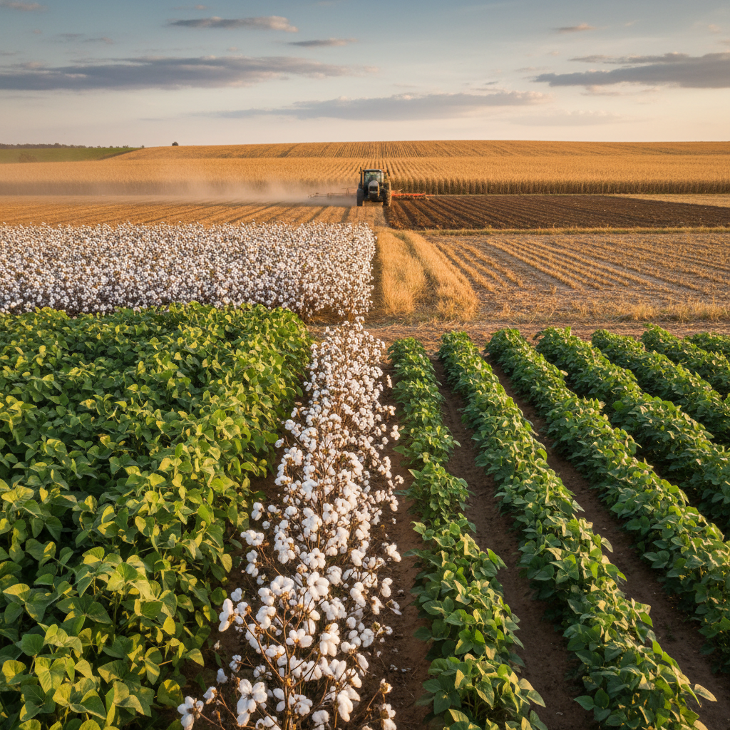 Soja, algodão e feijão ganham área; trigo, arroz e milho de verão recuam