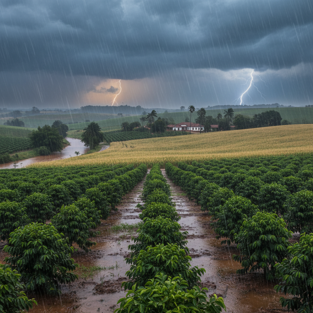 Frente fria intensifica chuva no Sudeste e Nordeste e eleva risco de temporais