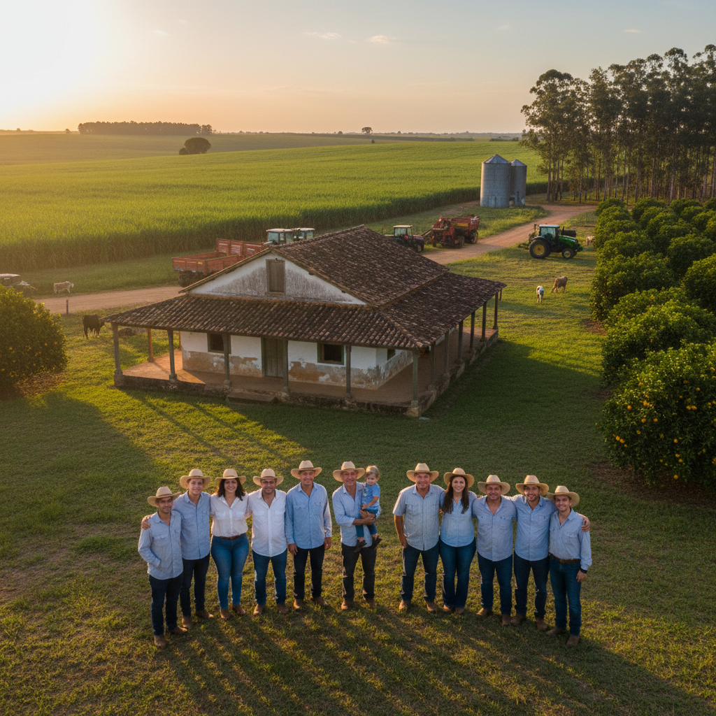 Família mantém cinco gerações no campo em Getulina