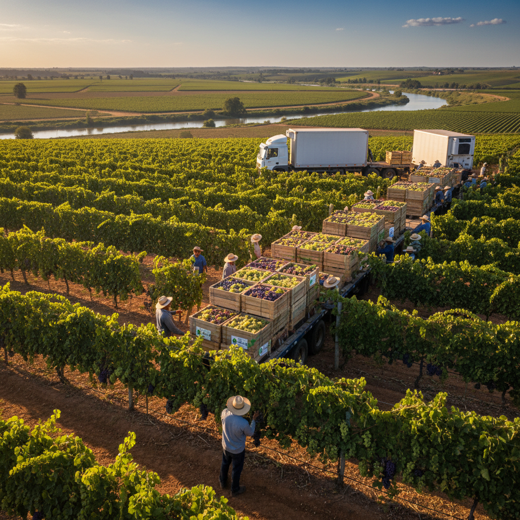 Carga de uvas do Vale do São Francisco é registrada para exportação à Europa com tarifa zero