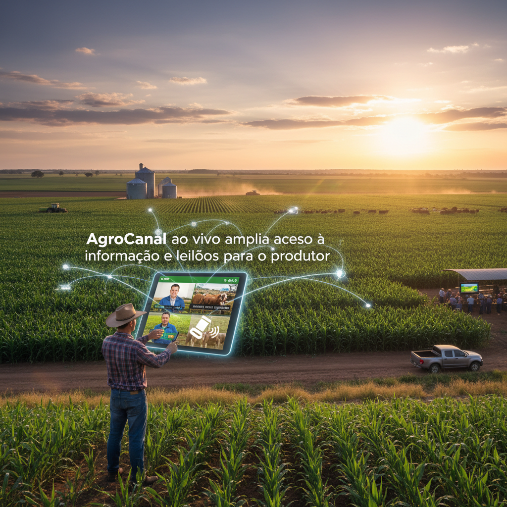 AgroCanal ao vivo amplia acesso à informação e leilões para o produtor