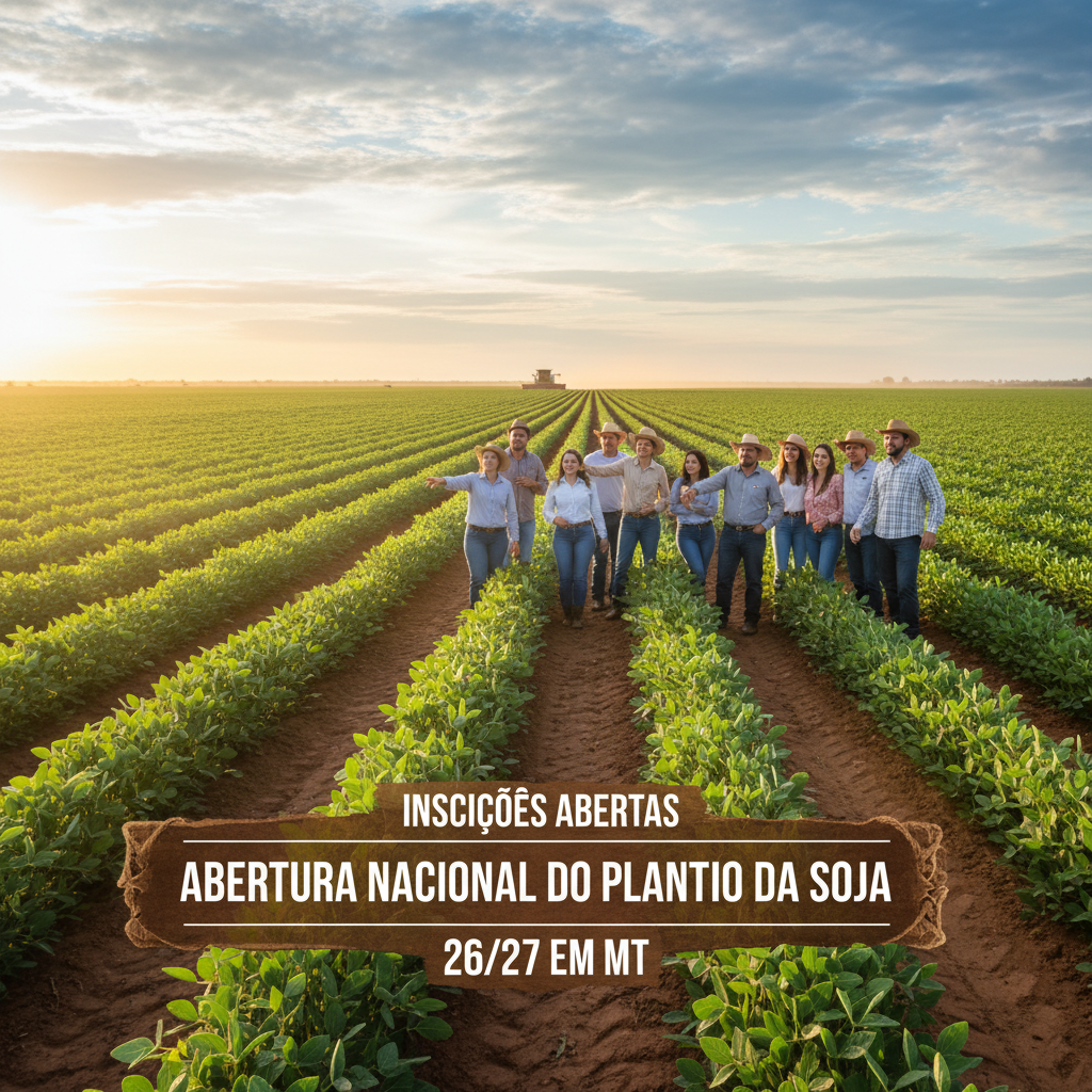 Inscrições abertas para a Abertura Nacional do Plantio da Soja 26/27 em MT