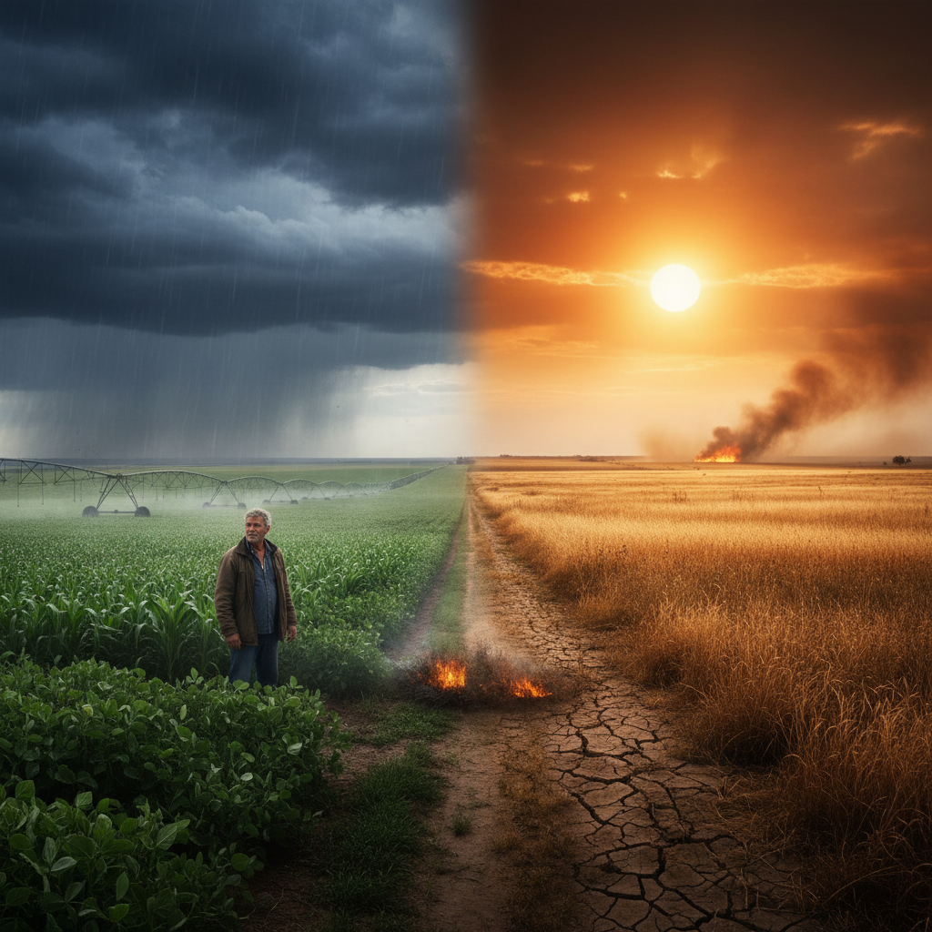 Frente fria e calor extremo dividem o Brasil e elevam risco de incêndios