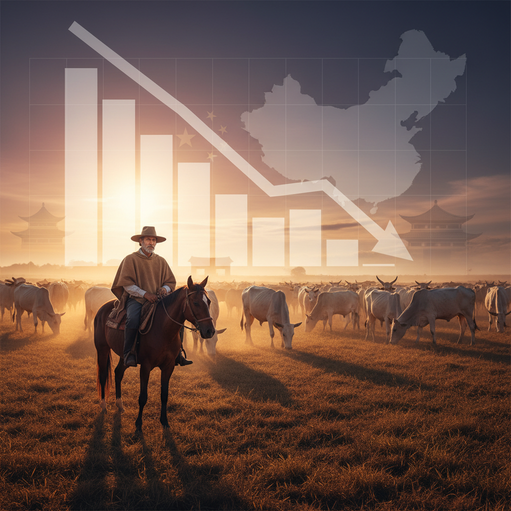 Restrições Tarifárias Chinesas Ameaçam Queda de 10% nas Exportações Brasileiras de Carne Bovina em 2026