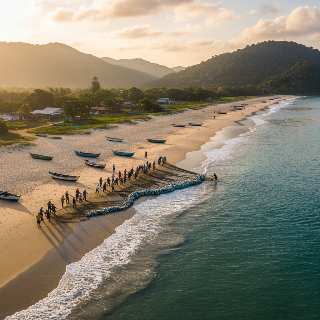 Pesca de tainha por arrasto de praia é suspensa em Santa Catarina