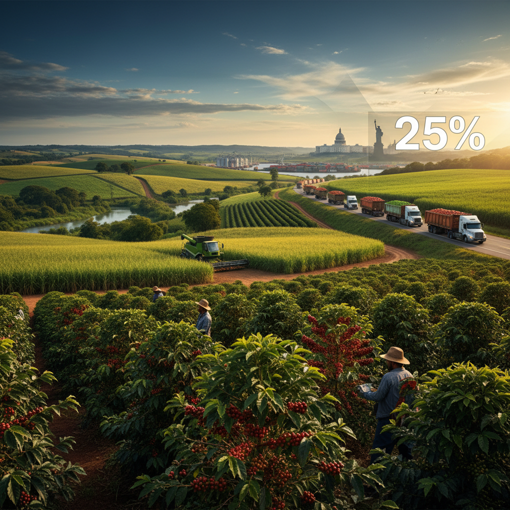 Brasil vai aos EUA defender café e outros produtos do agro contra tarifa de 25%