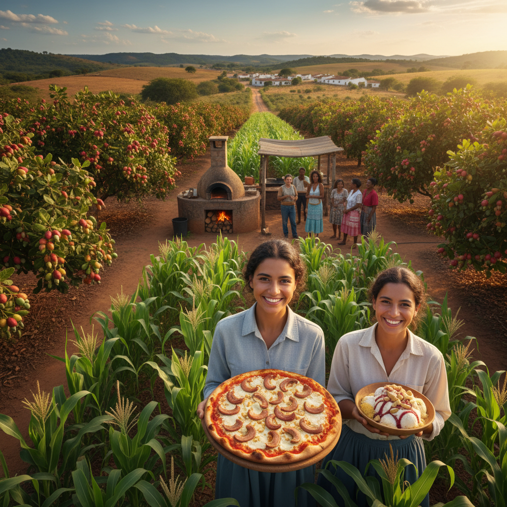 Caju na pizza e sorvete de cuscuz: agroecologia que vira renda no Nordeste