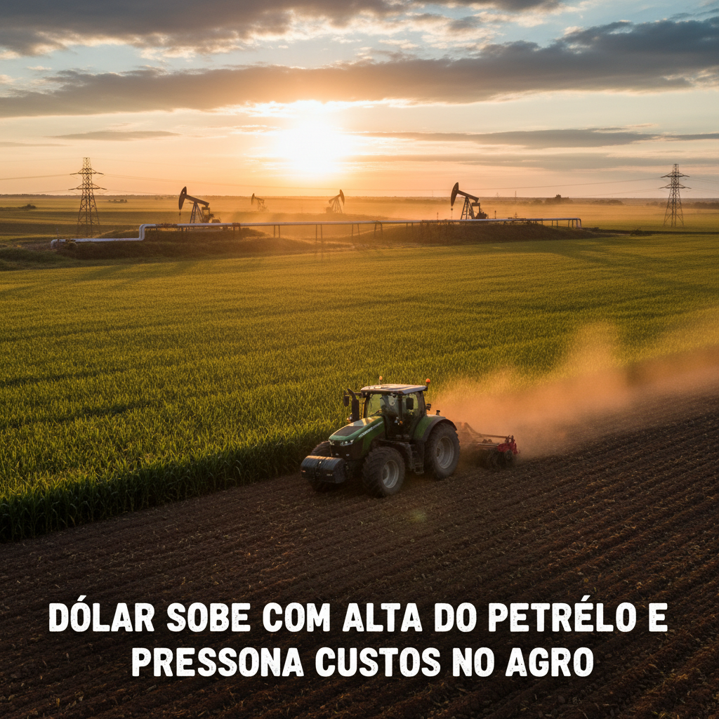 Dólar sobe com alta do petróleo e pressiona custos no agro