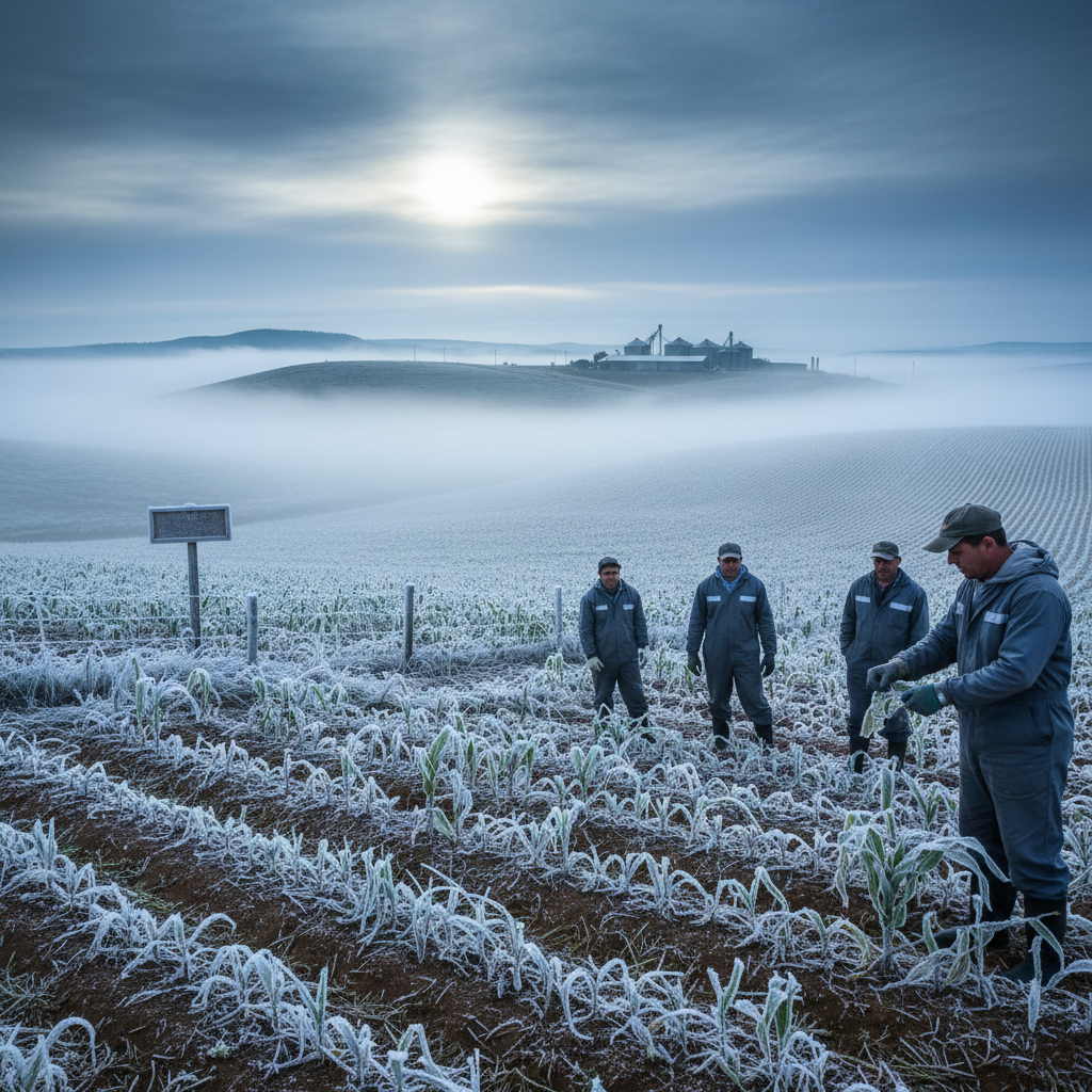 Massa de ar polar derruba temperaturas e eleva risco de geada no Sul