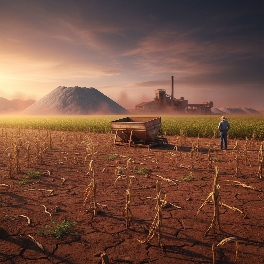 Produção de fertilizantes fosfatados cai pela metade e acende alerta no campo
