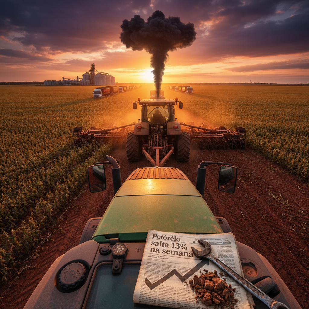 Petróleo salta 13% na semana e volta a pressionar custos do agro